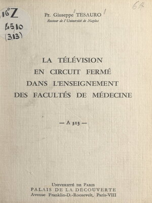 cover image of La télévision en circuit fermé dans l'enseignement des facultés de médecine